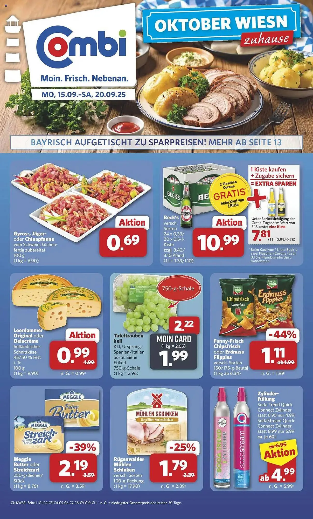 Combi Prospekt von 15. September bis 20. September 2025 - Prospekt seite 1