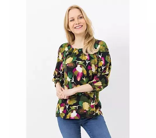 KIM & CO. Shirt, 3/4-Arm Brazil Knit Jersey Raglan-Ärmel figurumspielend