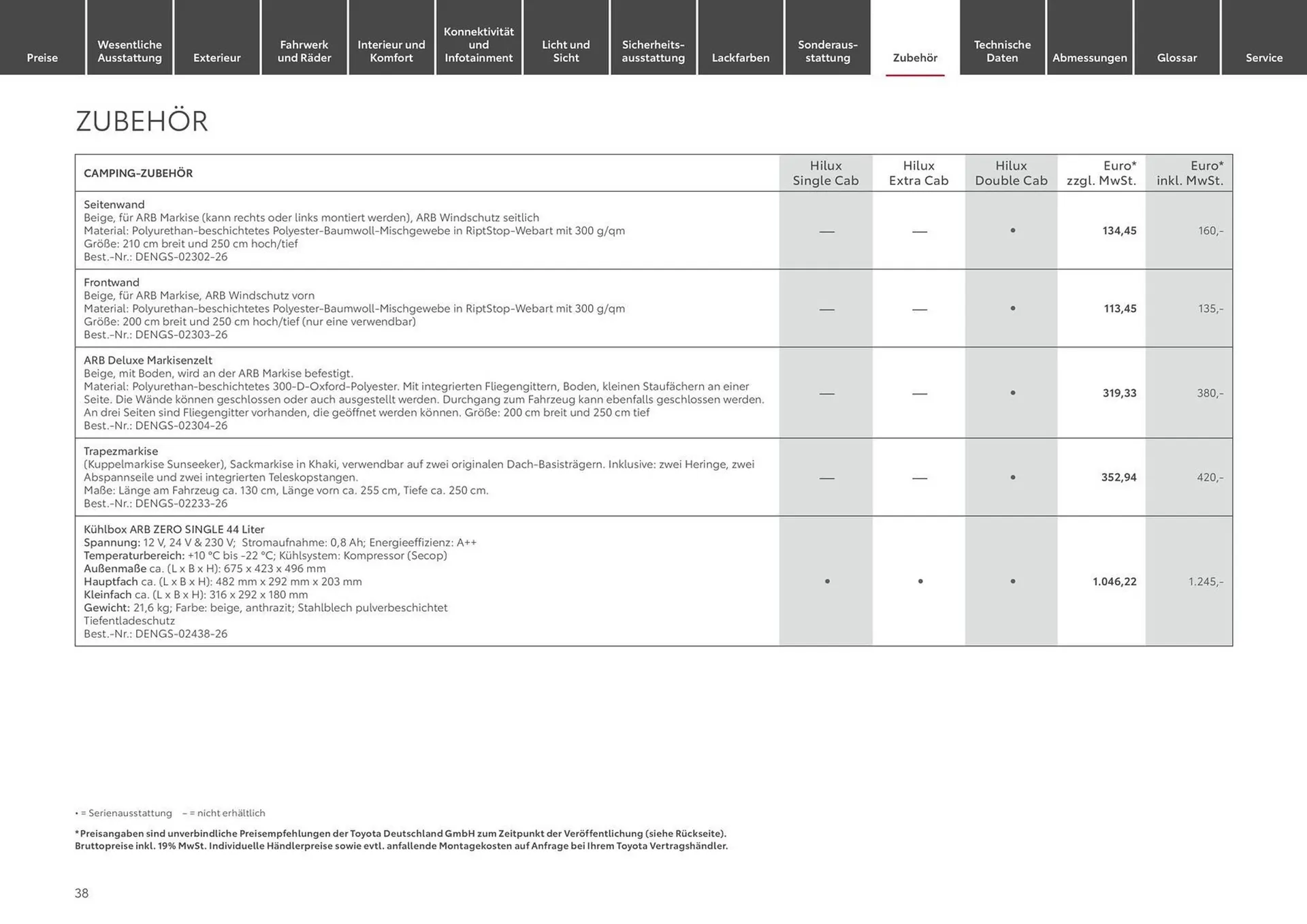 Toyota Prospekt von 6. April bis 6. April 2025 - Prospekt seite 38