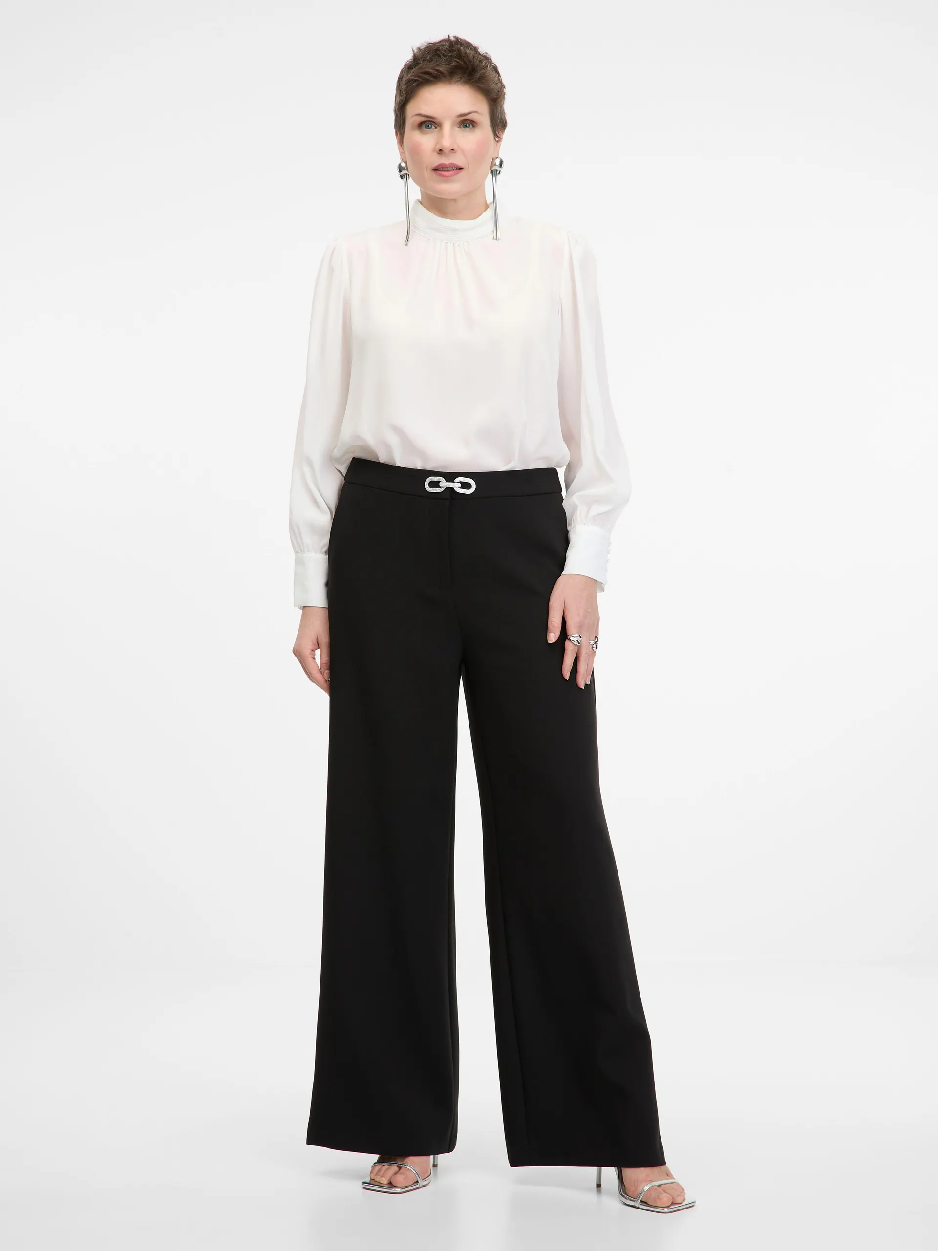 Schwarze weite Damenhose ORSAY