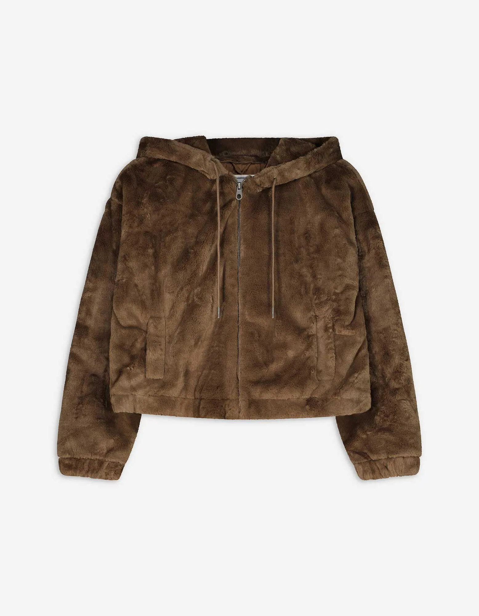 Jacke - Überschnittene Schultern - braun