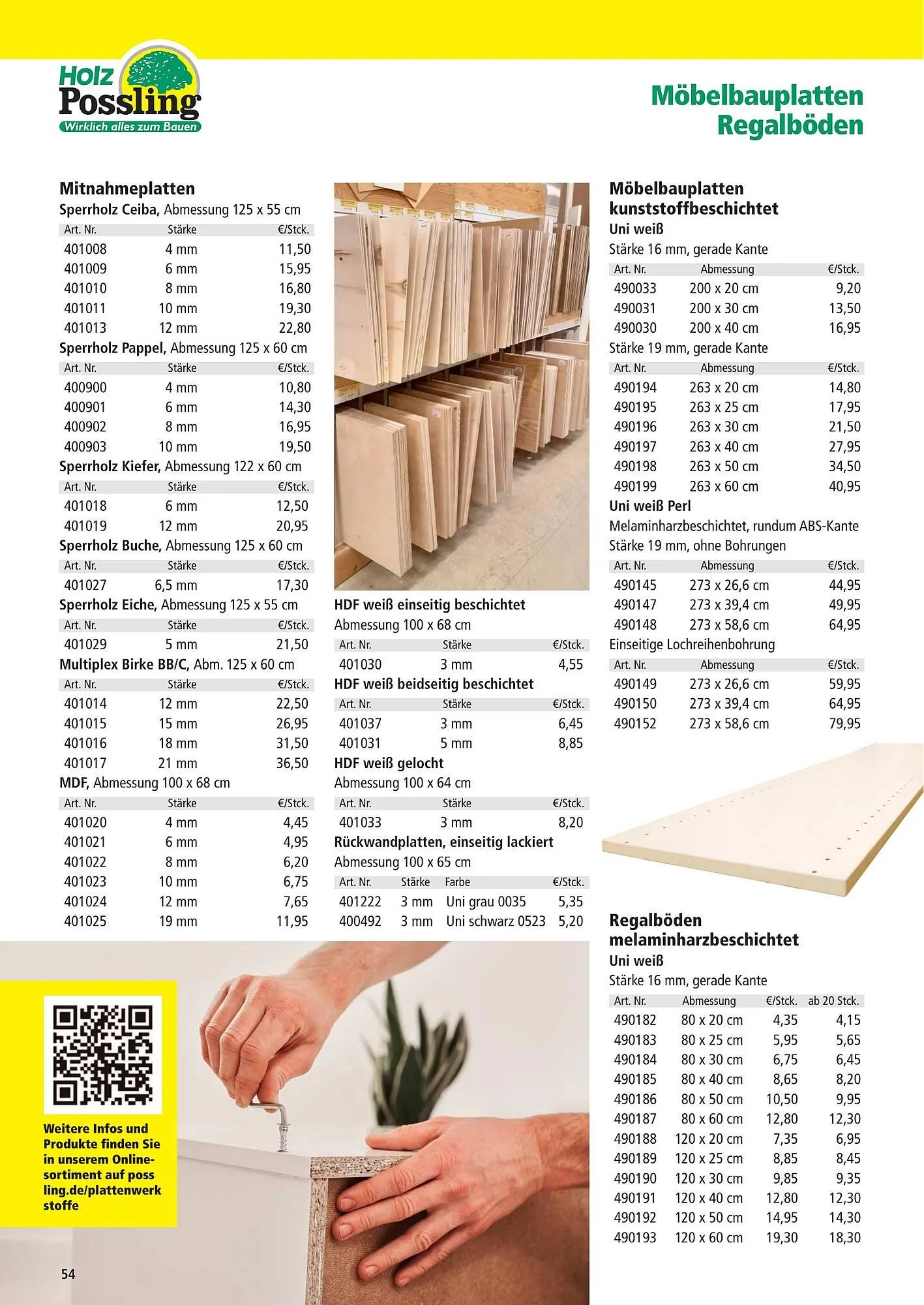 Holz Possling Prospekt von 1. April bis 31. Juli 2026 - Prospekt seite 54