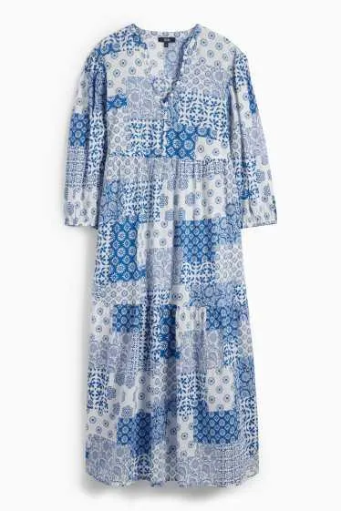 V-neck dress - patterned