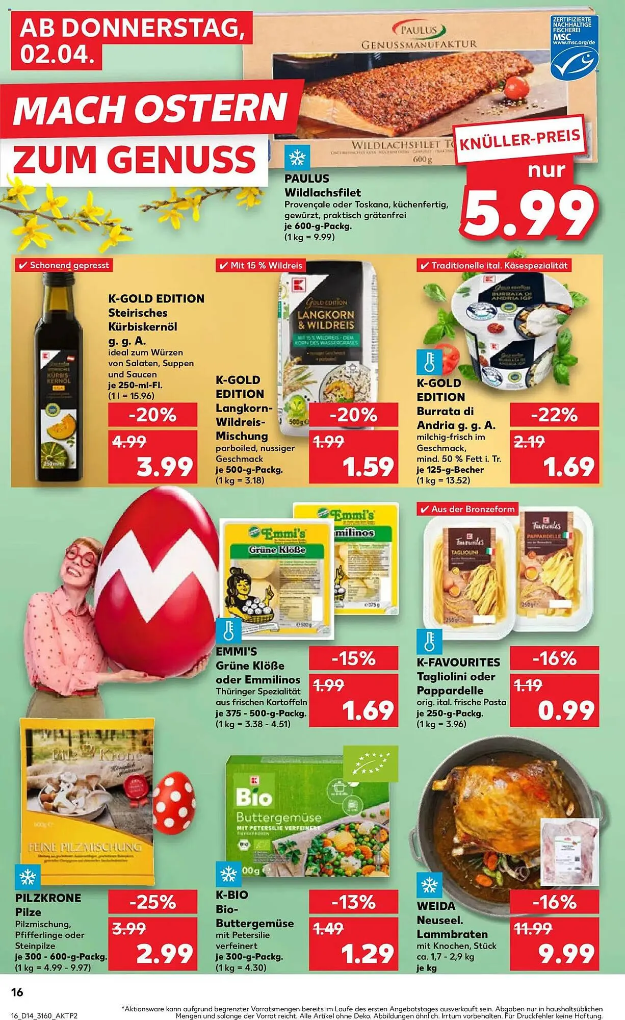 Kaufland Prospekt von 2. April bis 8. April 2026 - Prospekt seite 16