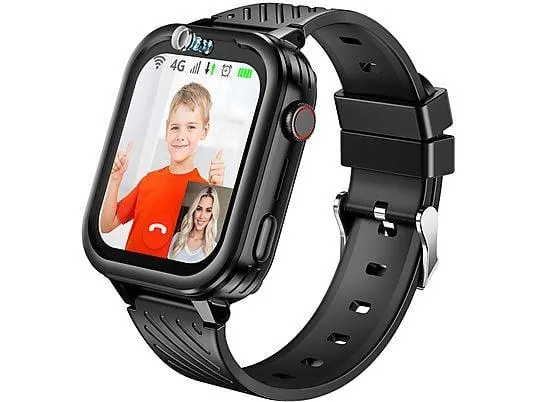 RAYOFI D39 Kinder Smartwatch Silikon, 240 mm, Rosa/Blau/Schwarz