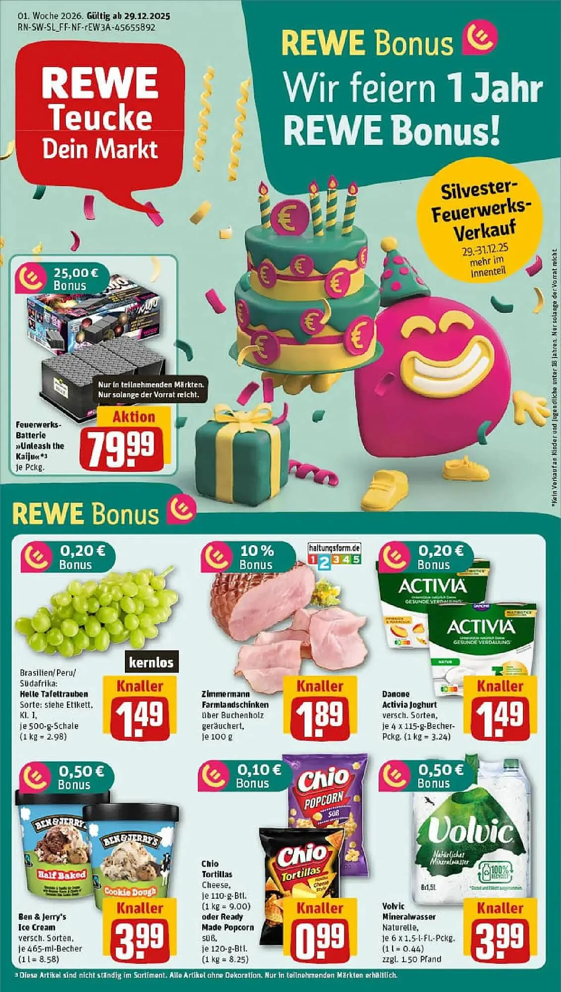 REWE Prospekt von 29. Dezember bis 4. Januar 2026 - Prospekt seite 1