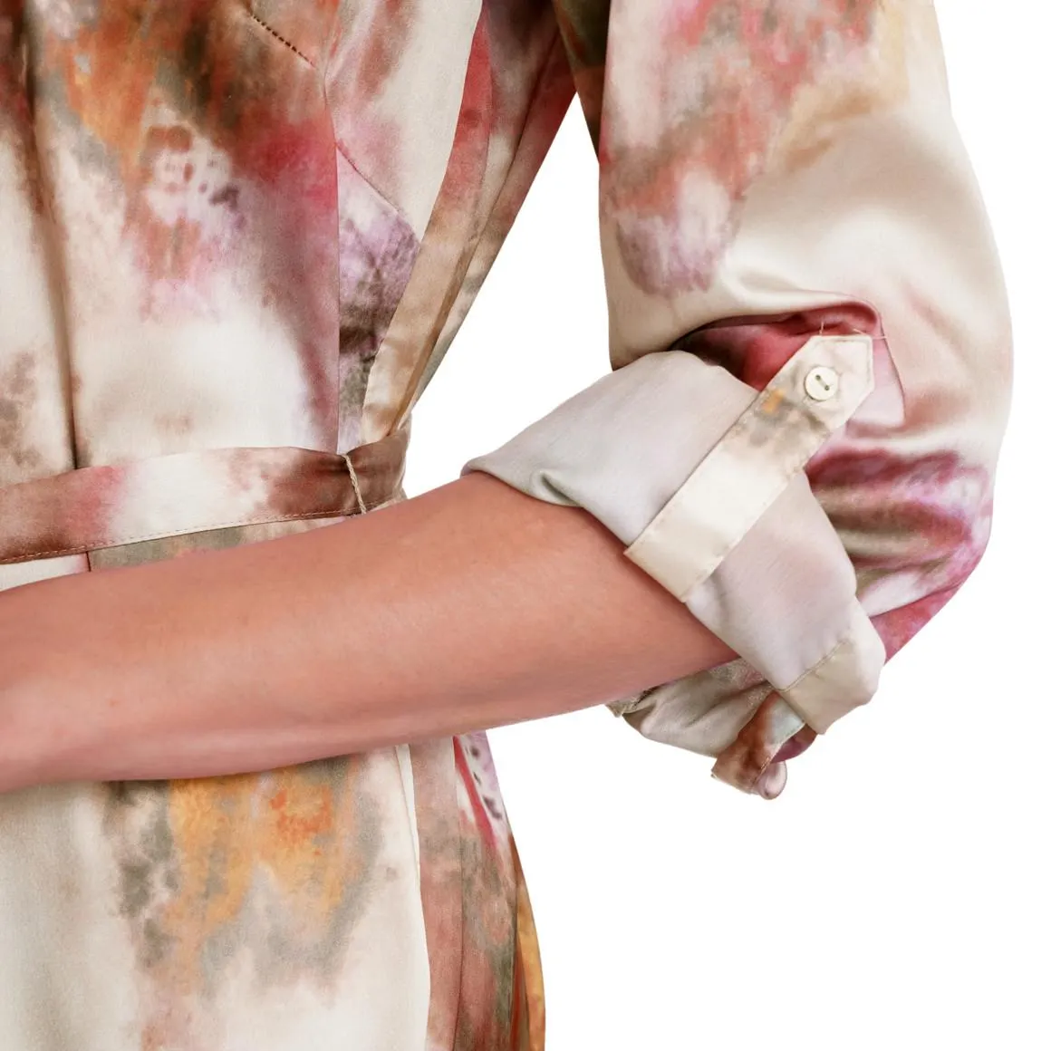 Damen Satin-Kleid im Batik-Look