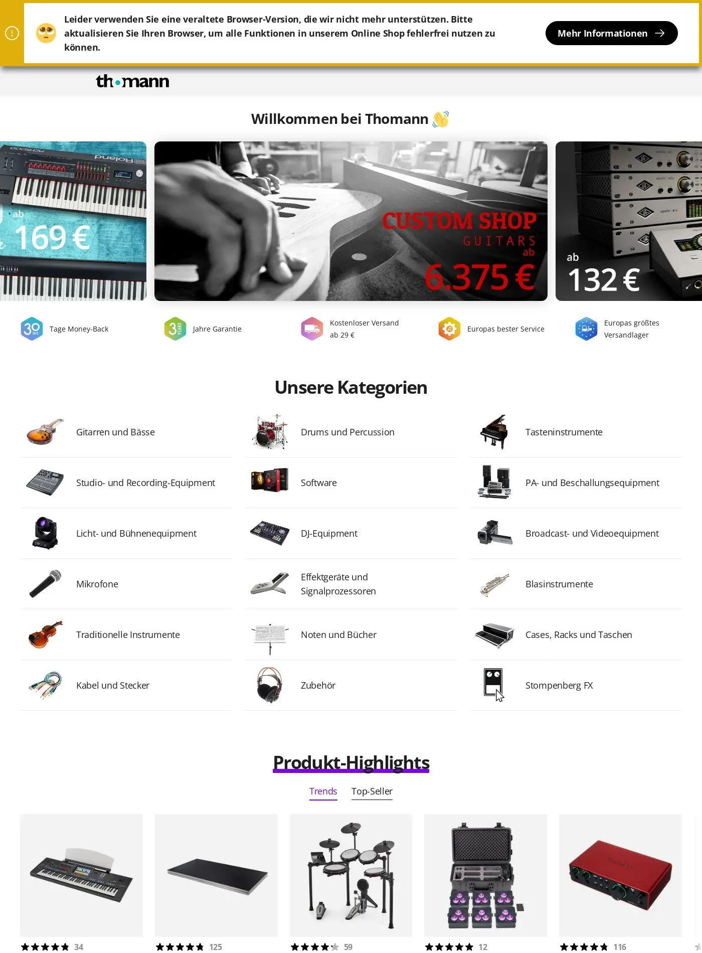 Thomann Aktueller Prospekt - 1