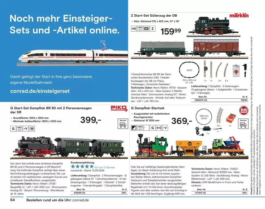 Modellbahn Katalog von 29. Oktober bis 31. Dezember 2025 - Prospekt seite 66