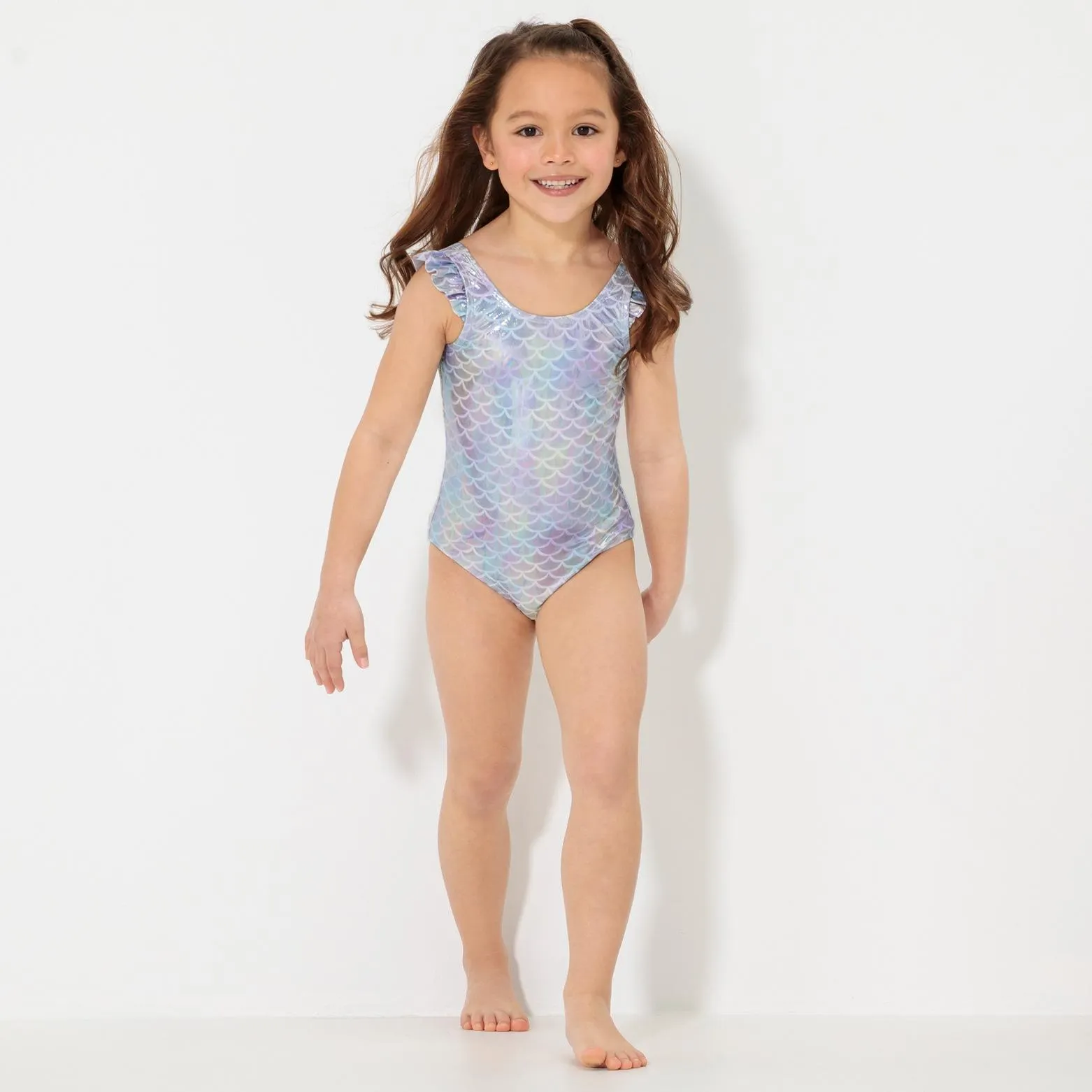 Kinder-Mädchen-Badeanzug im Meerjungfrauen-Design