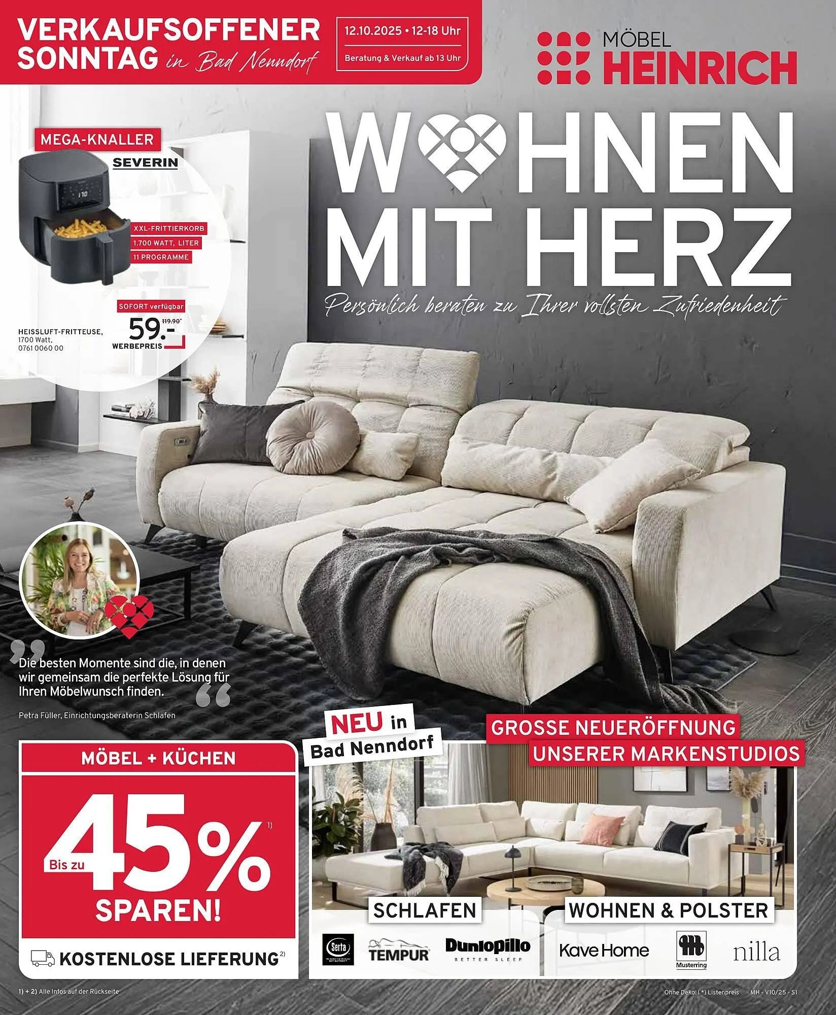 Möbel Heinrich Prospekt von 24. September bis 22. Oktober 2025 - Prospekt seite 1