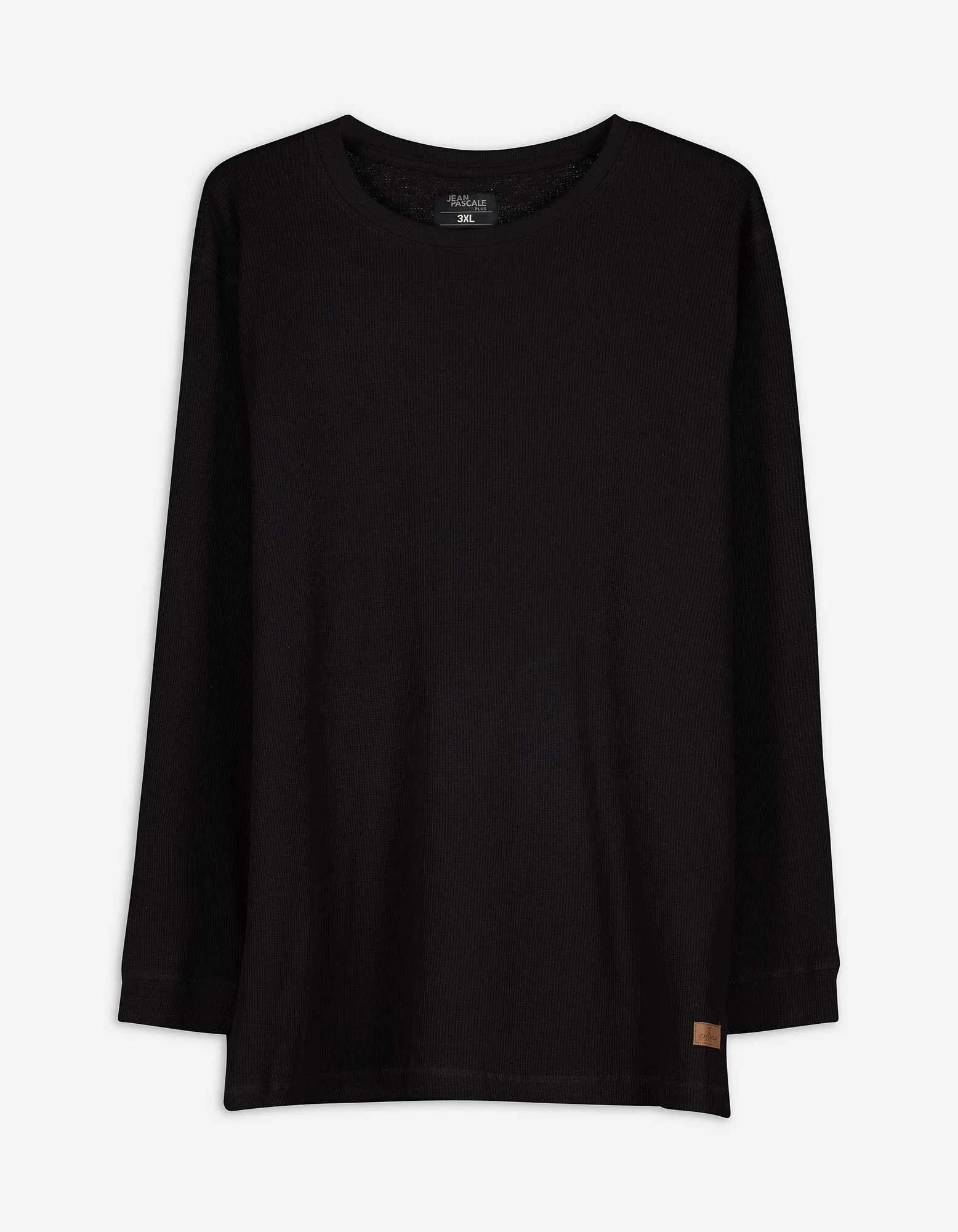 Langarmshirt - Baumwolle - schwarz