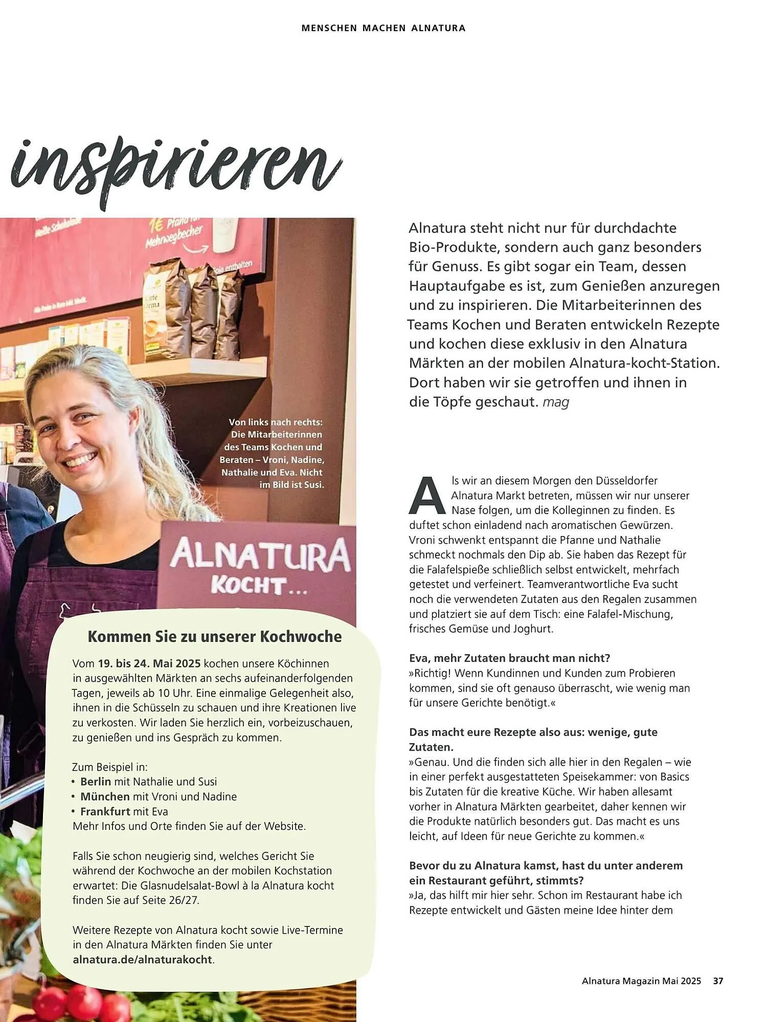 Alnatura Prospekt von 2. Mai bis 1. Juni 2025 - Prospekt seite 37