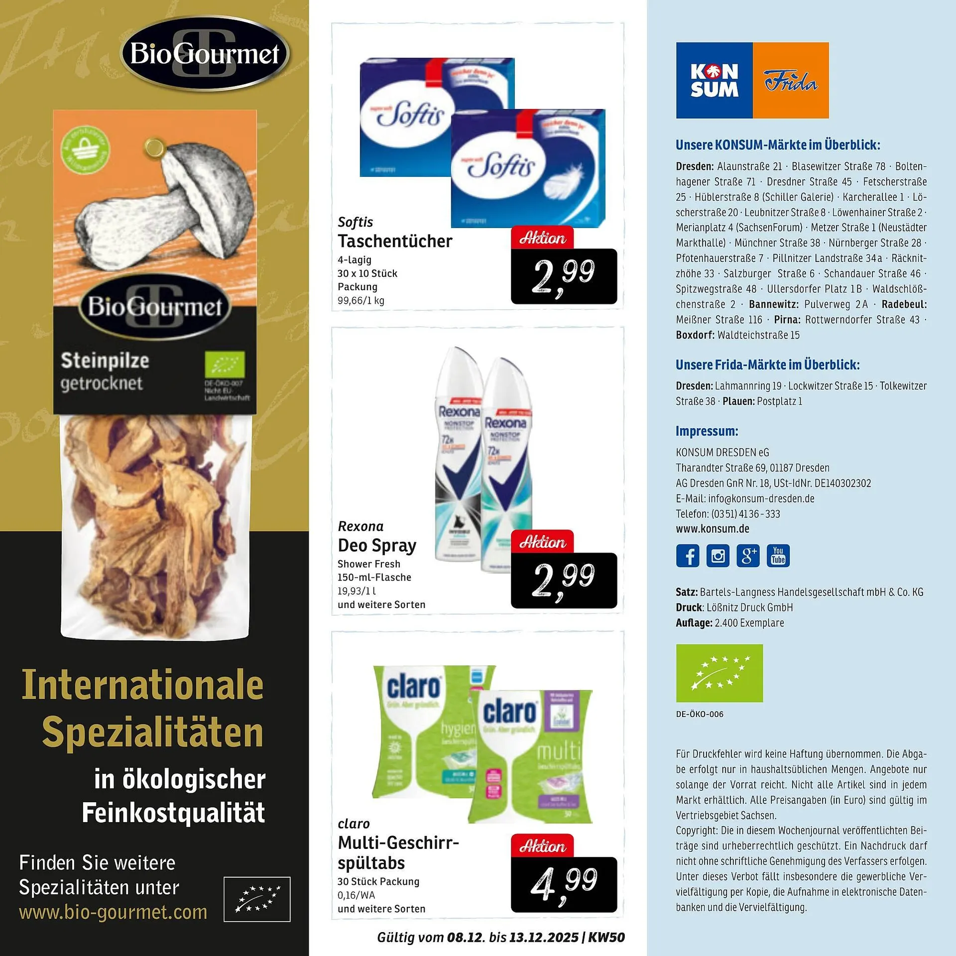 KONSUM Prospekt von 8. Dezember bis 13. Dezember 2025 - Prospekt seite 12