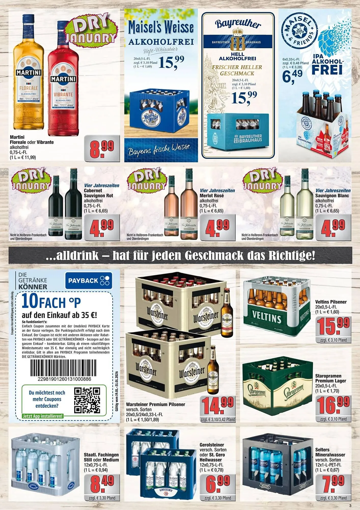 Alldrink Prospekt von 19. Januar bis 1. Februar 2026 - Prospekt seite 3