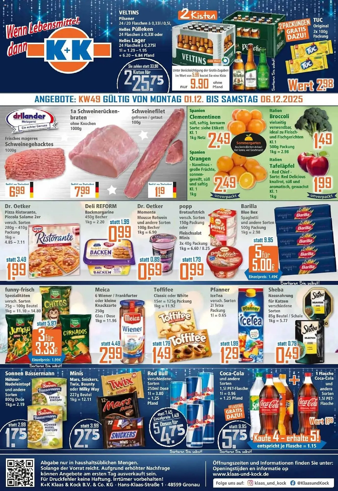 Klaas und Kock Prospekt von 1. Dezember bis 6. Dezember 2025 - Prospekt seite 1