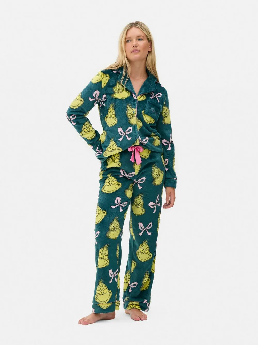 „Der Grinch“ Fleece-Schlafanzughose