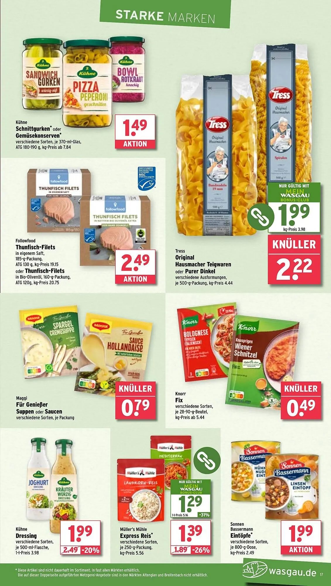 Wasgau Prospekt von 16. Juni bis 21. Juni 2025 - Prospekt seite 17