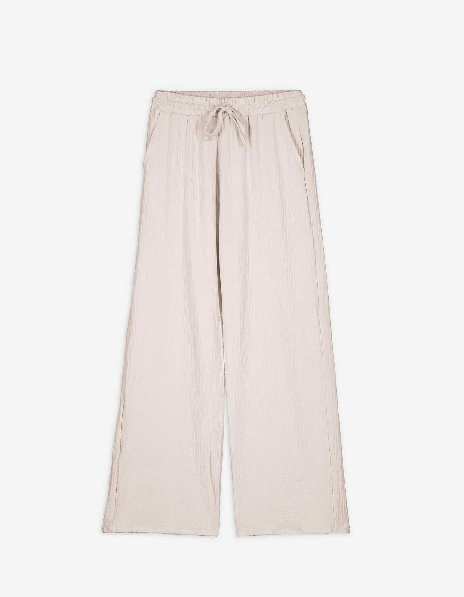 Palazzohose - Musselin - beige