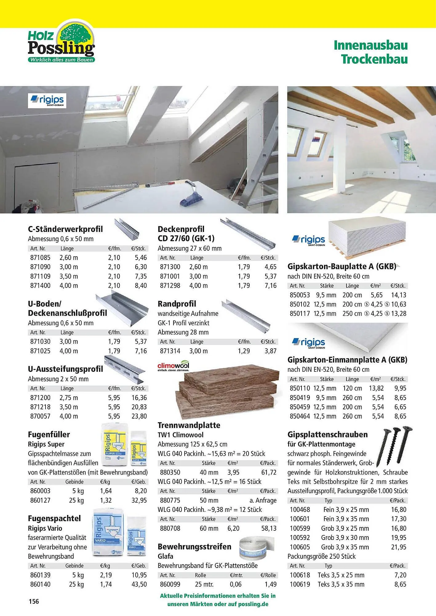 Holz Possling Prospekt von 31. März bis 30. Juni 2025 - Prospekt seite 156