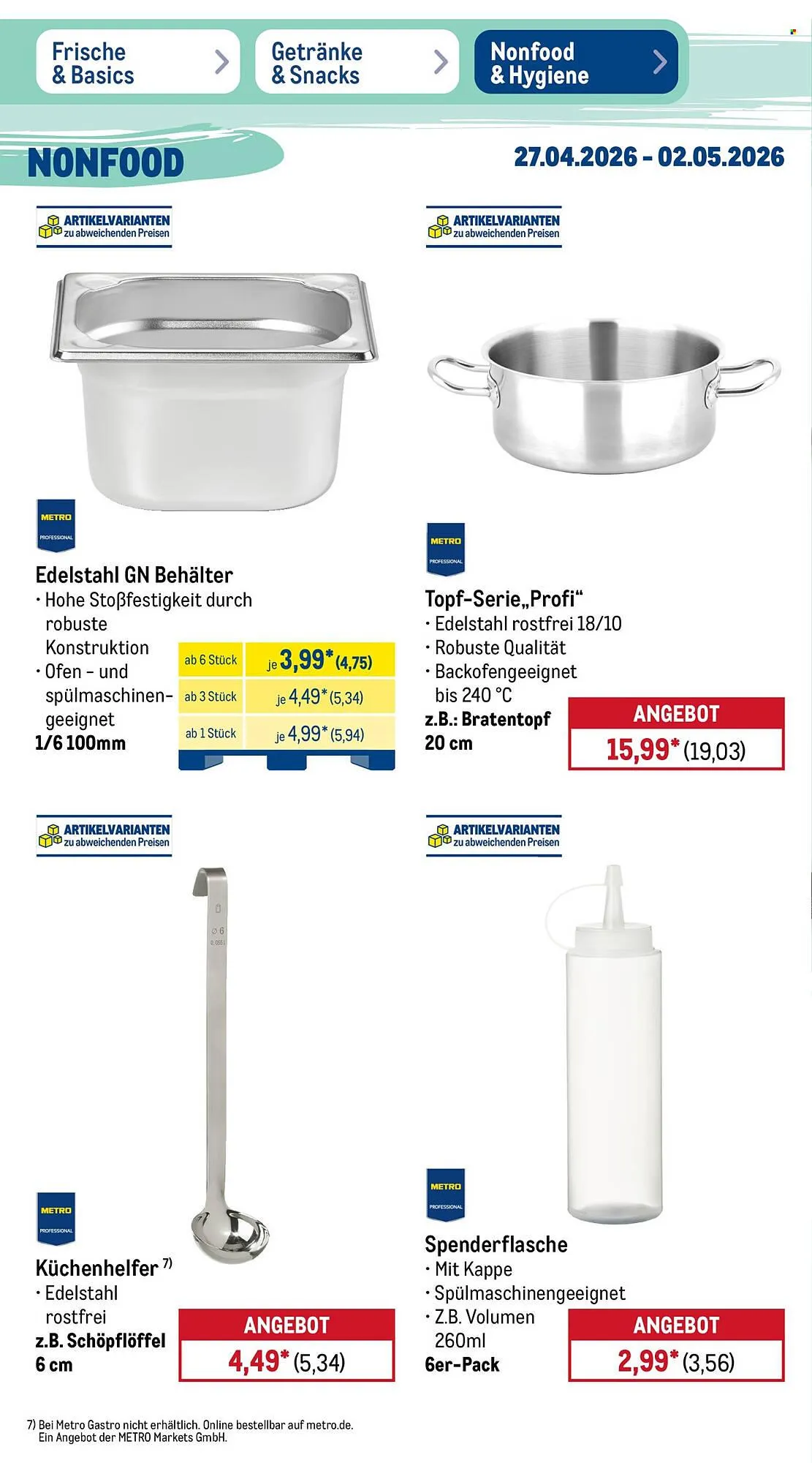 METRO Prospekt von 27. April bis 2. Mai 2026 - Prospekt seite 2