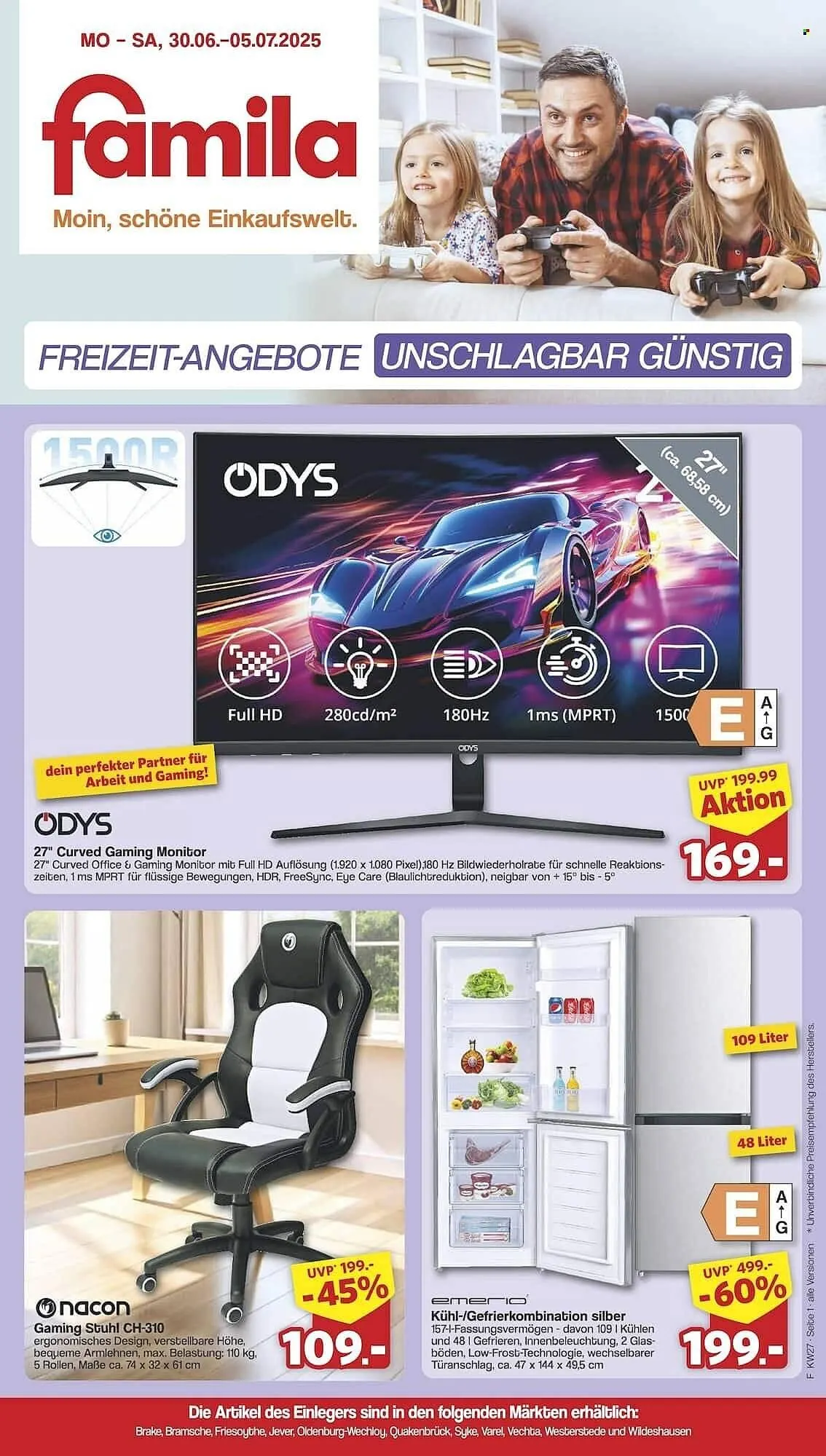 Famila Nord Ost Prospekt von 30. Juni bis 5. Juli 2025 - Prospekt seite 1