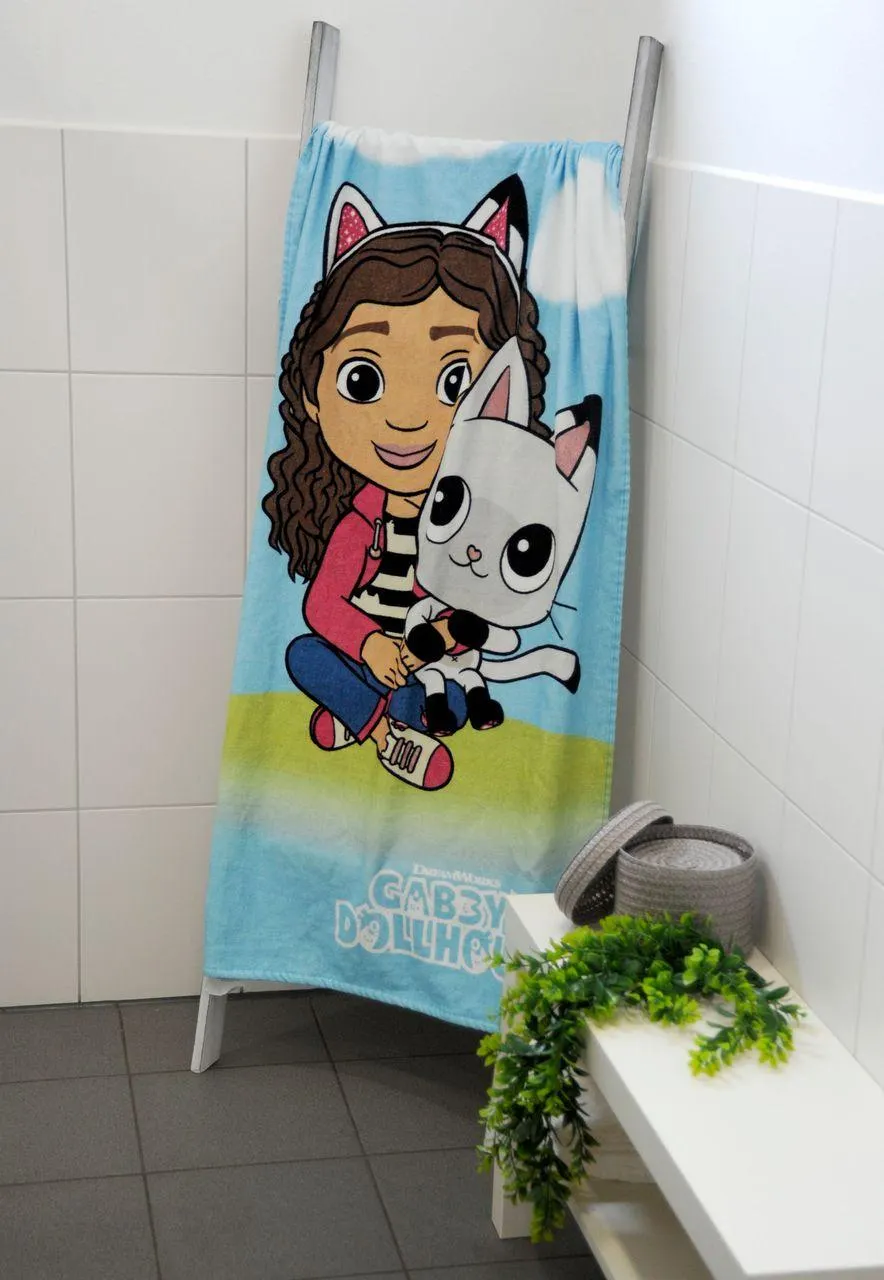 Gabby´s Dollhouse Velourstuch Größe 75x150 cm