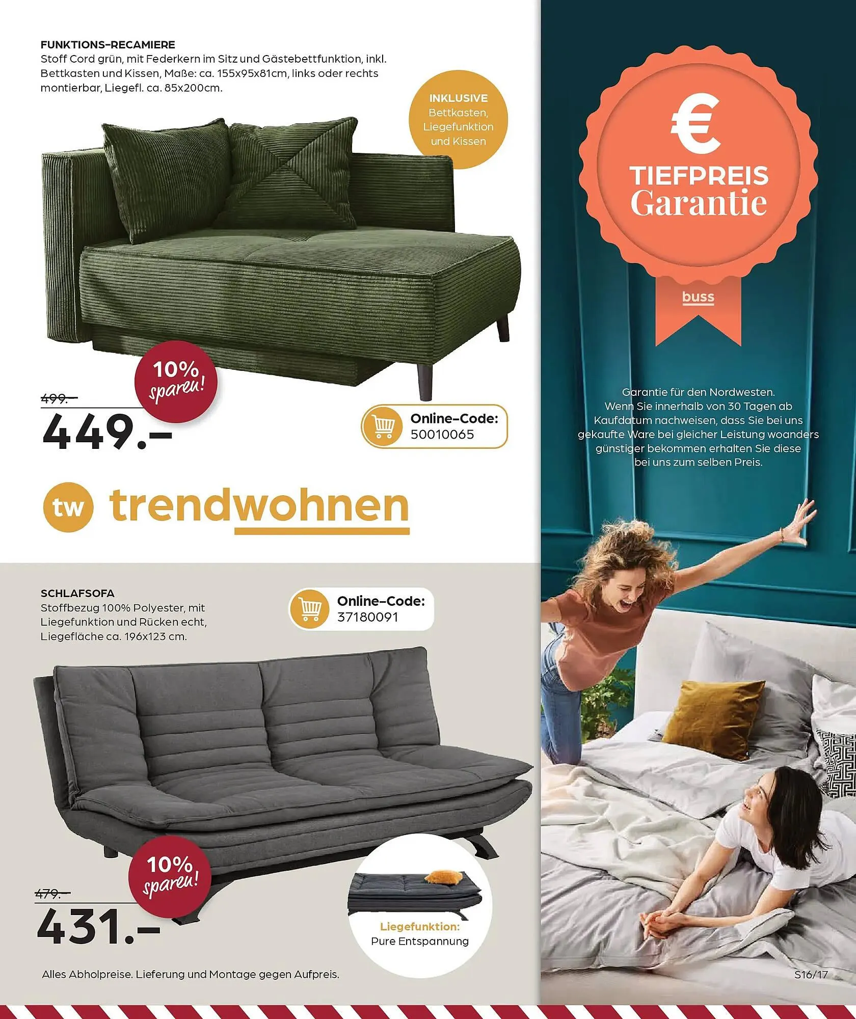 Kabs Polsterwelt Prospekt von 26. Dezember bis 12. Januar 2026 - Prospekt seite 17