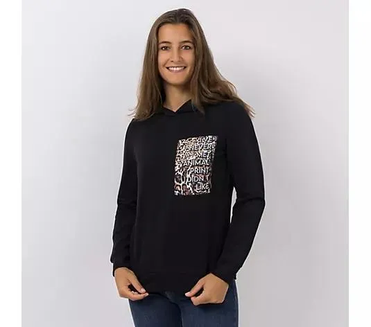 DINE 'N' DANCE Sweatshirt mit Kapuze langarm figurumspielend