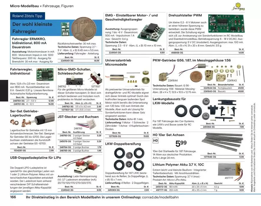 Modellbahn Katalog von 29. Oktober bis 31. Dezember 2025 - Prospekt seite 168