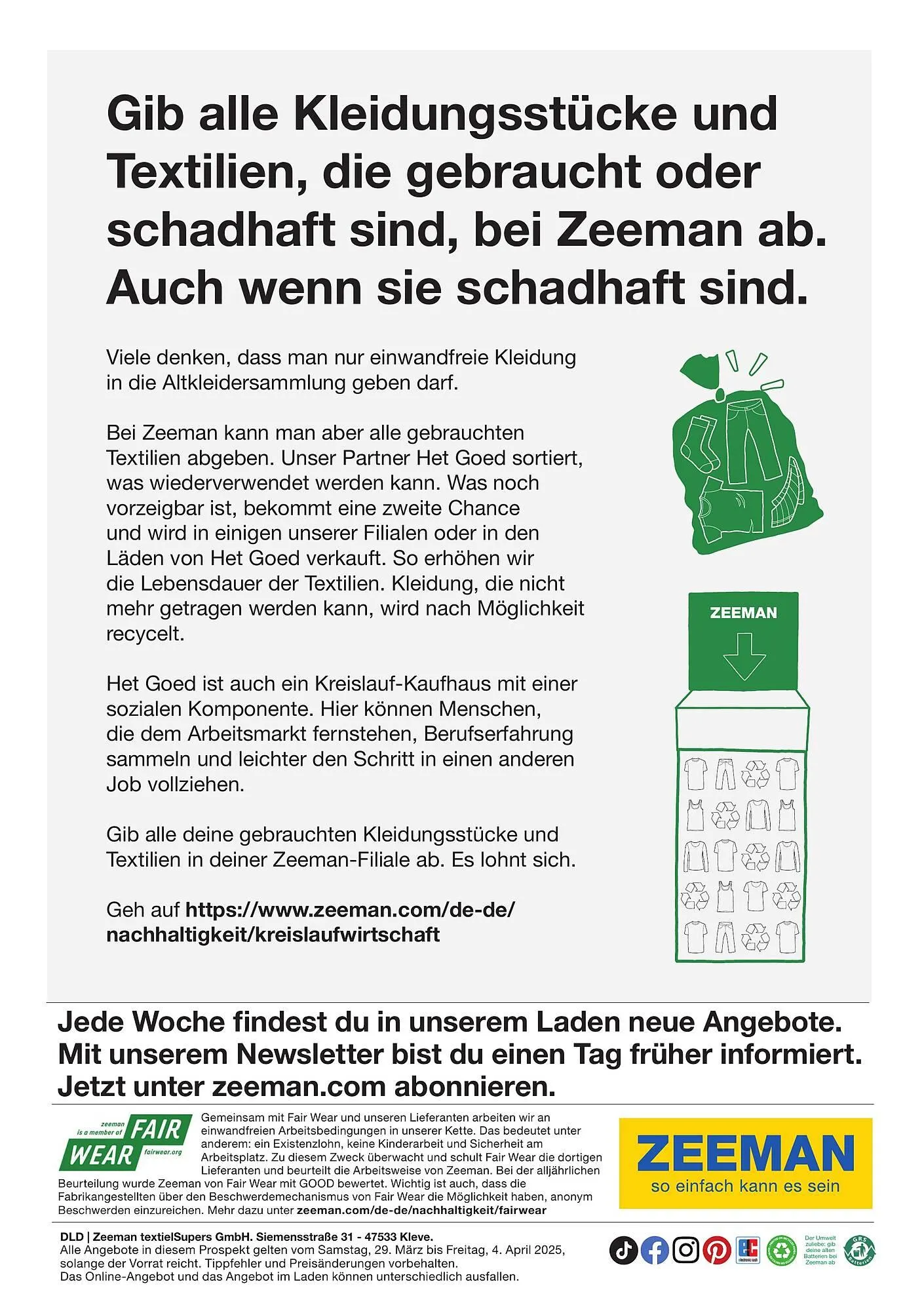 Zeeman Prospekt von 29. März bis 4. April 2025 - Prospekt seite 17