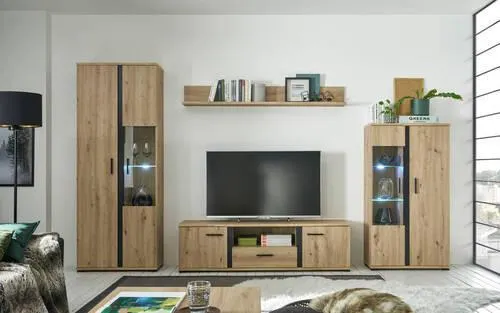 in Schwarz, Eichefarben