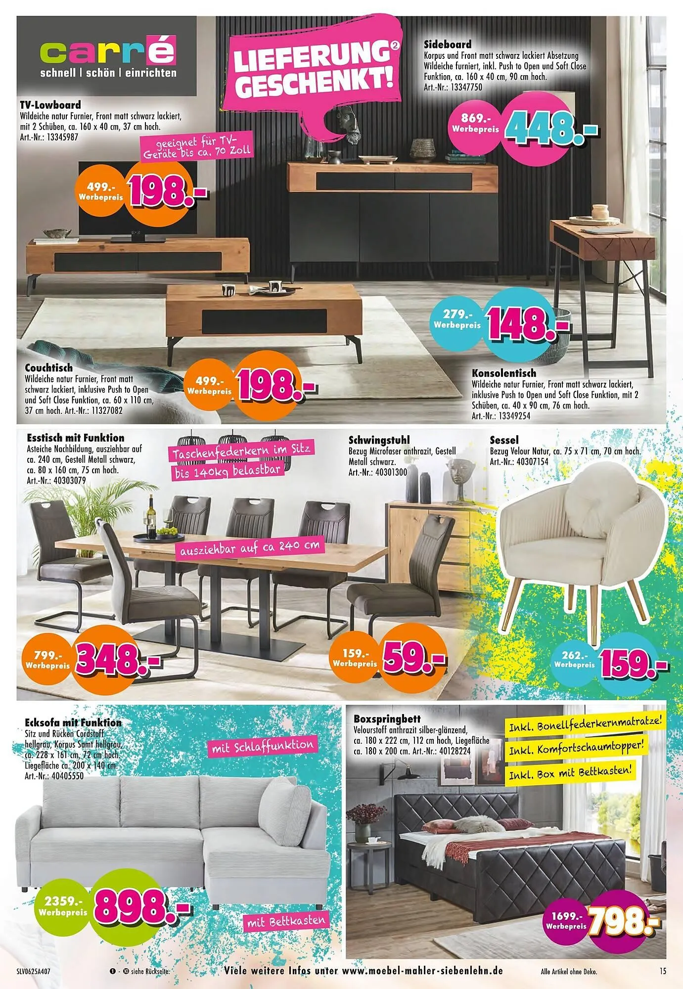 Möbel Mahler Prospekt von 16. Juli bis 29. Juli 2025 - Prospekt seite 15