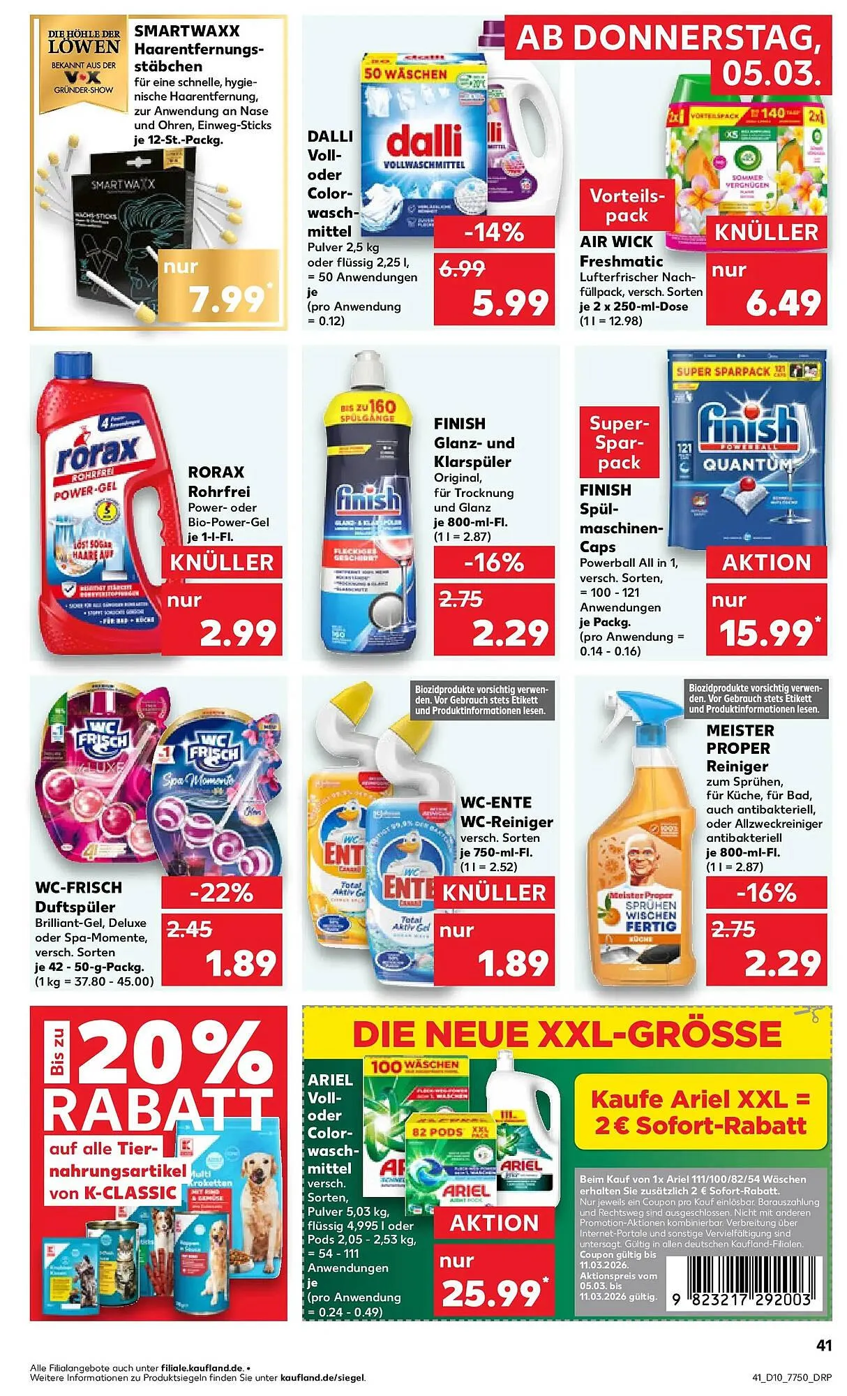 Kaufland Prospekt von 5. März bis 11. März 2026 - Prospekt seite 41