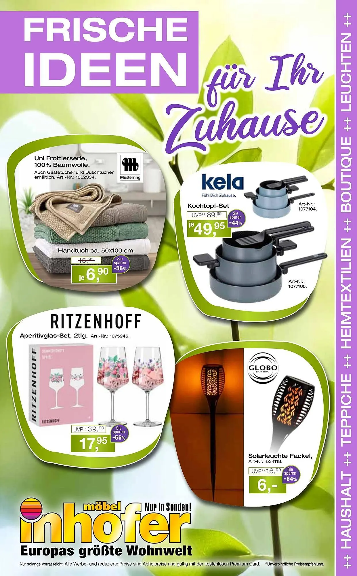 Möbel Inhofer Prospekt von 7. Mai bis 1. Juni 2025 - Prospekt seite 1