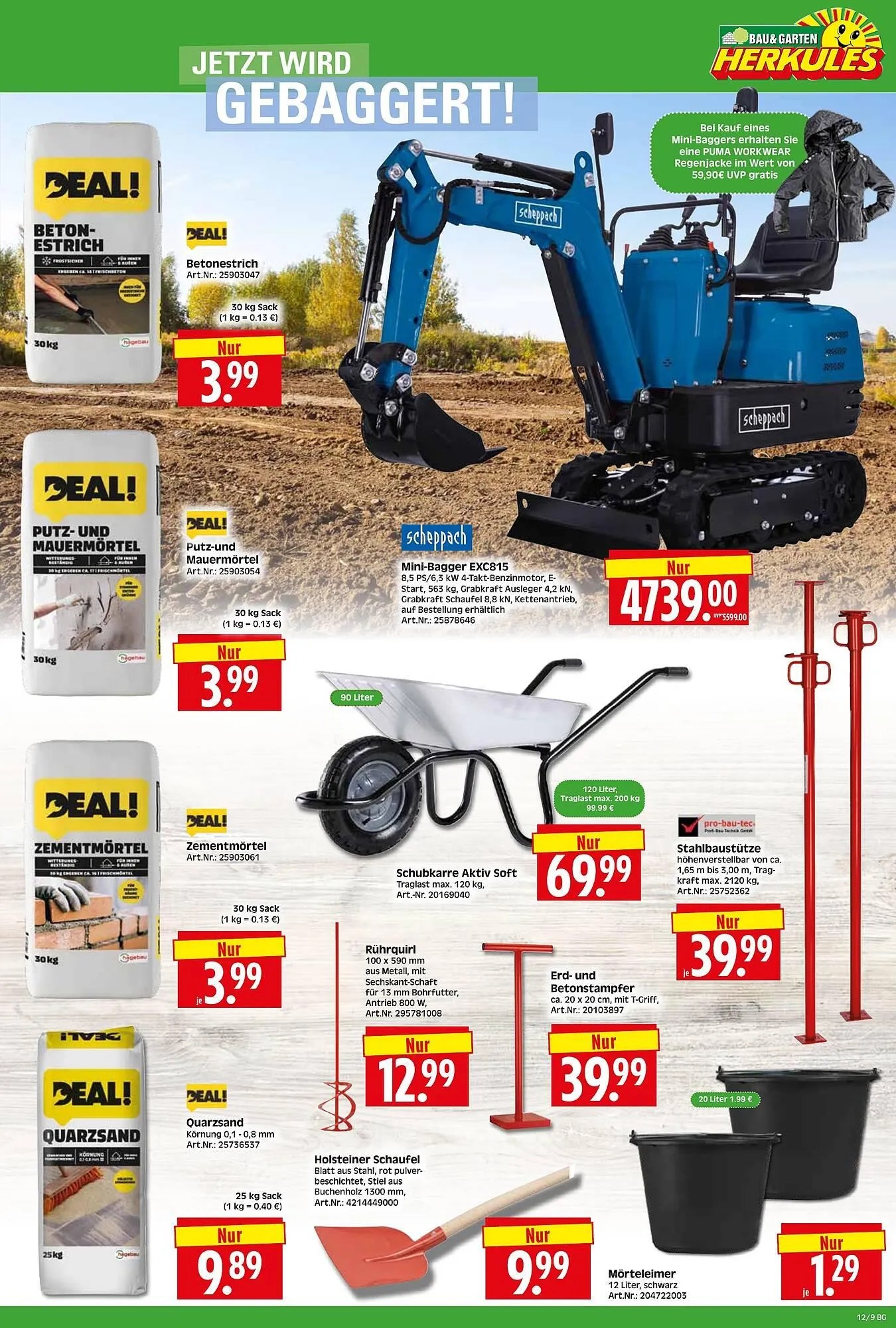 Herkules Baumarkt Prospekt von 16. März bis 21. März 2026 - Prospekt seite 9