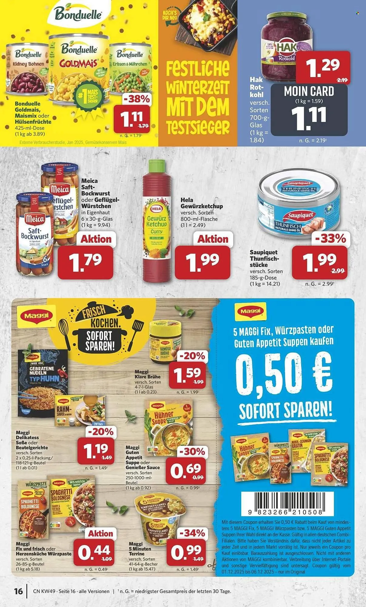 Combi Prospekt von 1. Dezember bis 6. Dezember 2025 - Prospekt seite 16