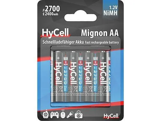 ANSMANN HyCell X4Energy AA Mignon Akku, Ni-MH, 1.2 Volt, 2700 mAh 4 Stück