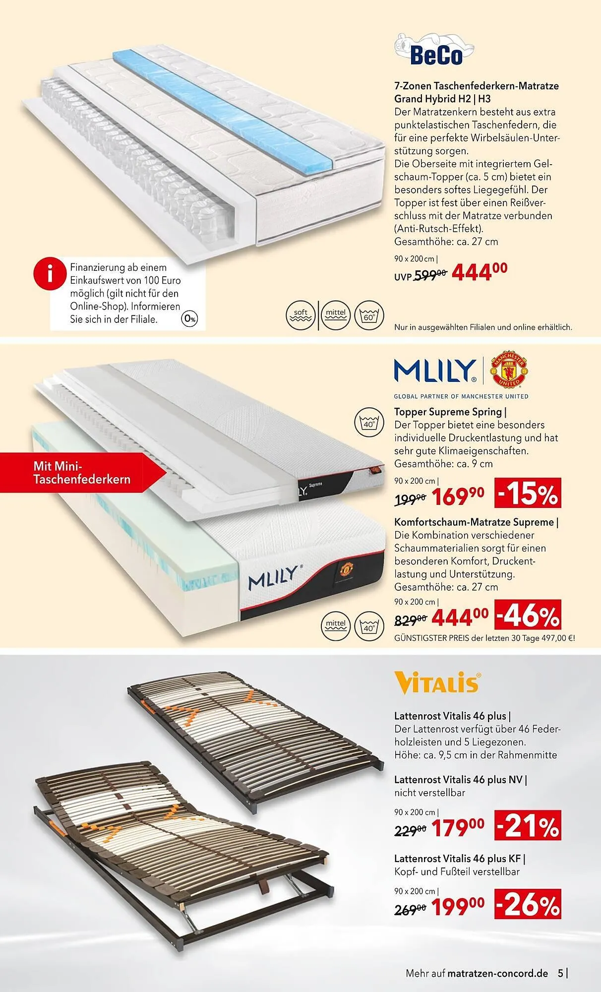 Matratzen Concord Prospekt von 26. März bis 29. April 2025 - Prospekt seite 5