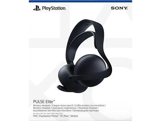 SONY PULSE Elite™ Wireless, Over-ear Gaming Headset Bluetooth Midnight Black