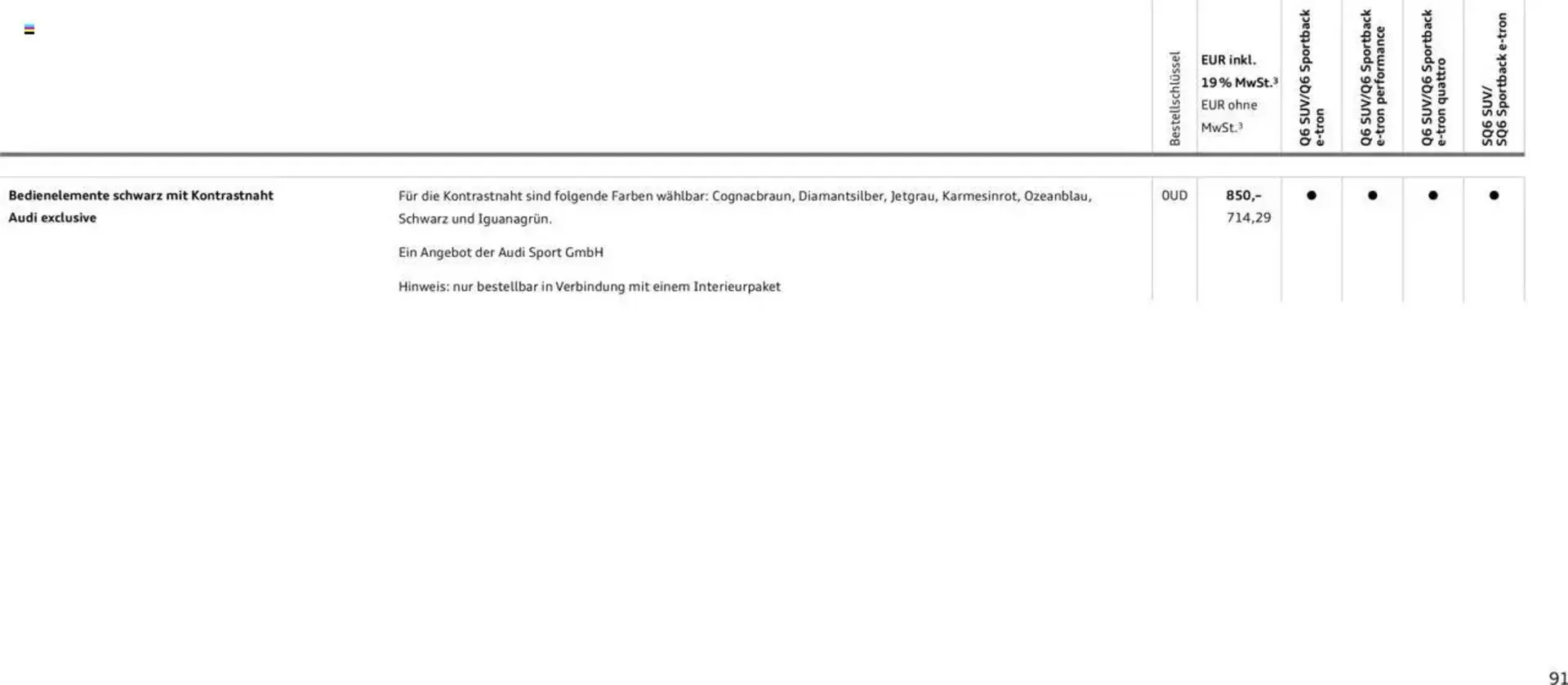 Audi Prospekt von 2. Januar bis 31. Dezember 2025 - Prospekt seite 91