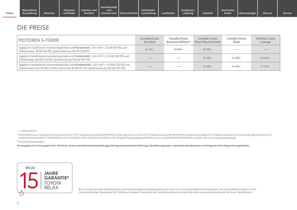 Toyota Corolla Cross von 3. April bis 3. April 2025 - Prospekt seite 2