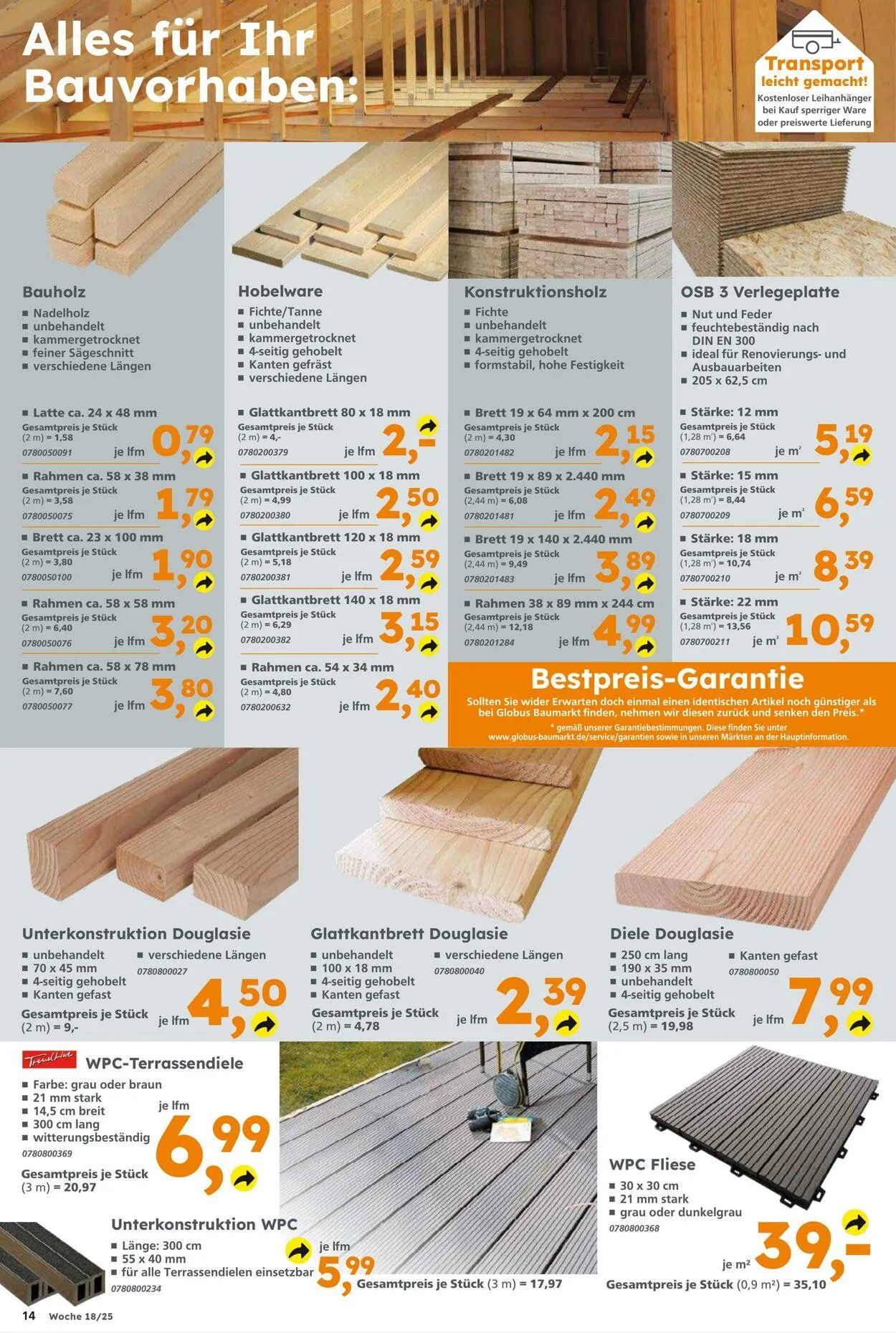 Globus Baumarkt Aktueller Prospekt von 27. April bis 3. Mai 2025 - Prospekt seite 14