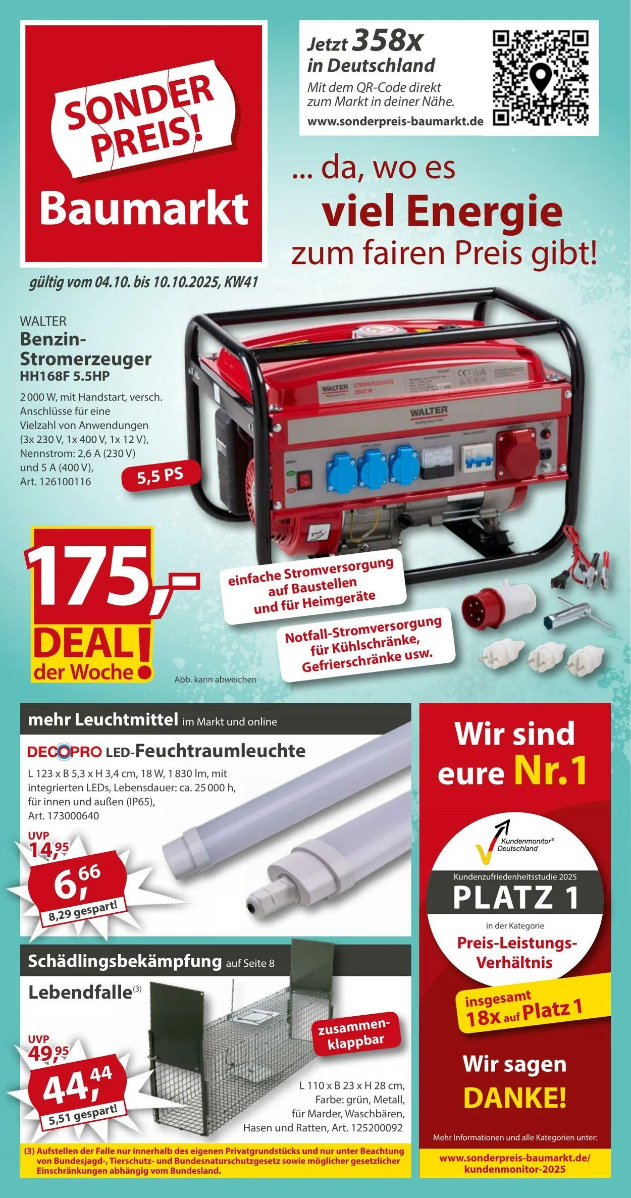 Sonderpreis Baumarkt Aktueller Prospekt von 27. September bis 11. Oktober 2025 - Prospekt seite 1