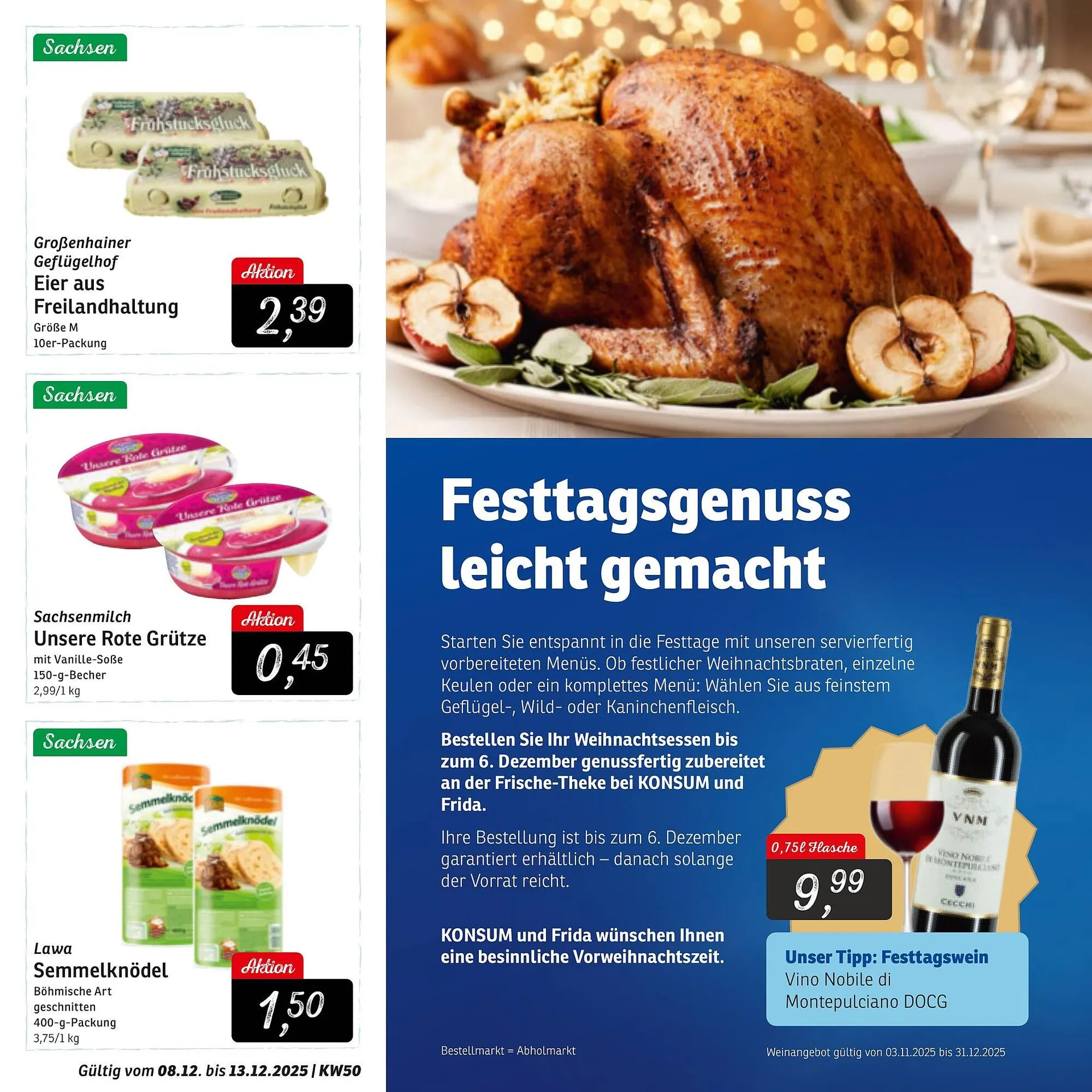 KONSUM Prospekt von 8. Dezember bis 13. Dezember 2025 - Prospekt seite 11