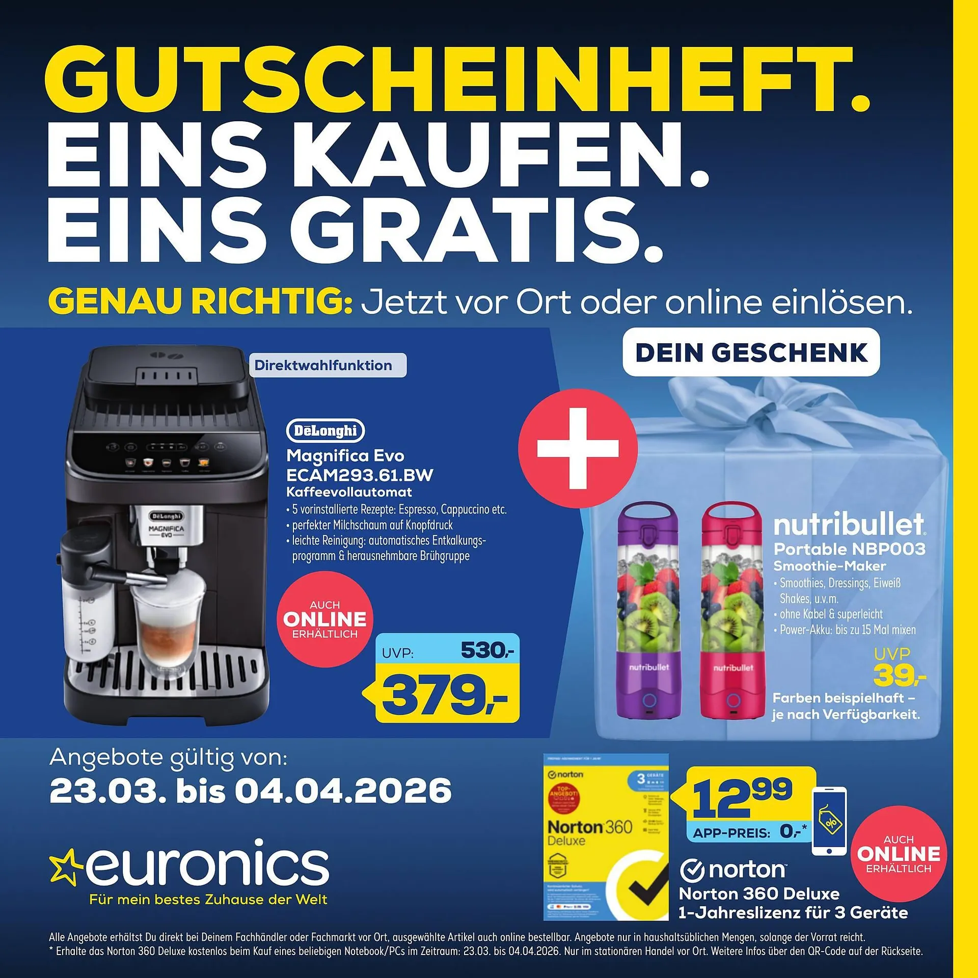 Euronics Prospekt von 23. März bis 4. April 2026 - Prospekt seite 1