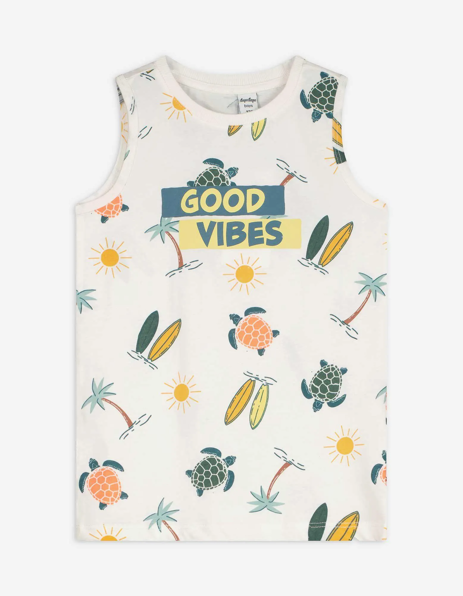 Tanktop - Allover-Print - weiß