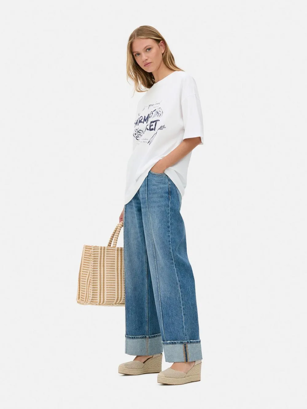 Oversized-T-Shirt mit Print