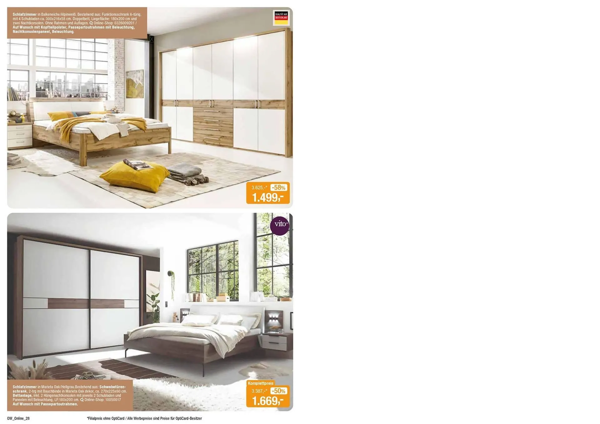 Opti Wohnwelt Prospekt von 13. Juli bis 24. Juli 2025 - Prospekt seite 28