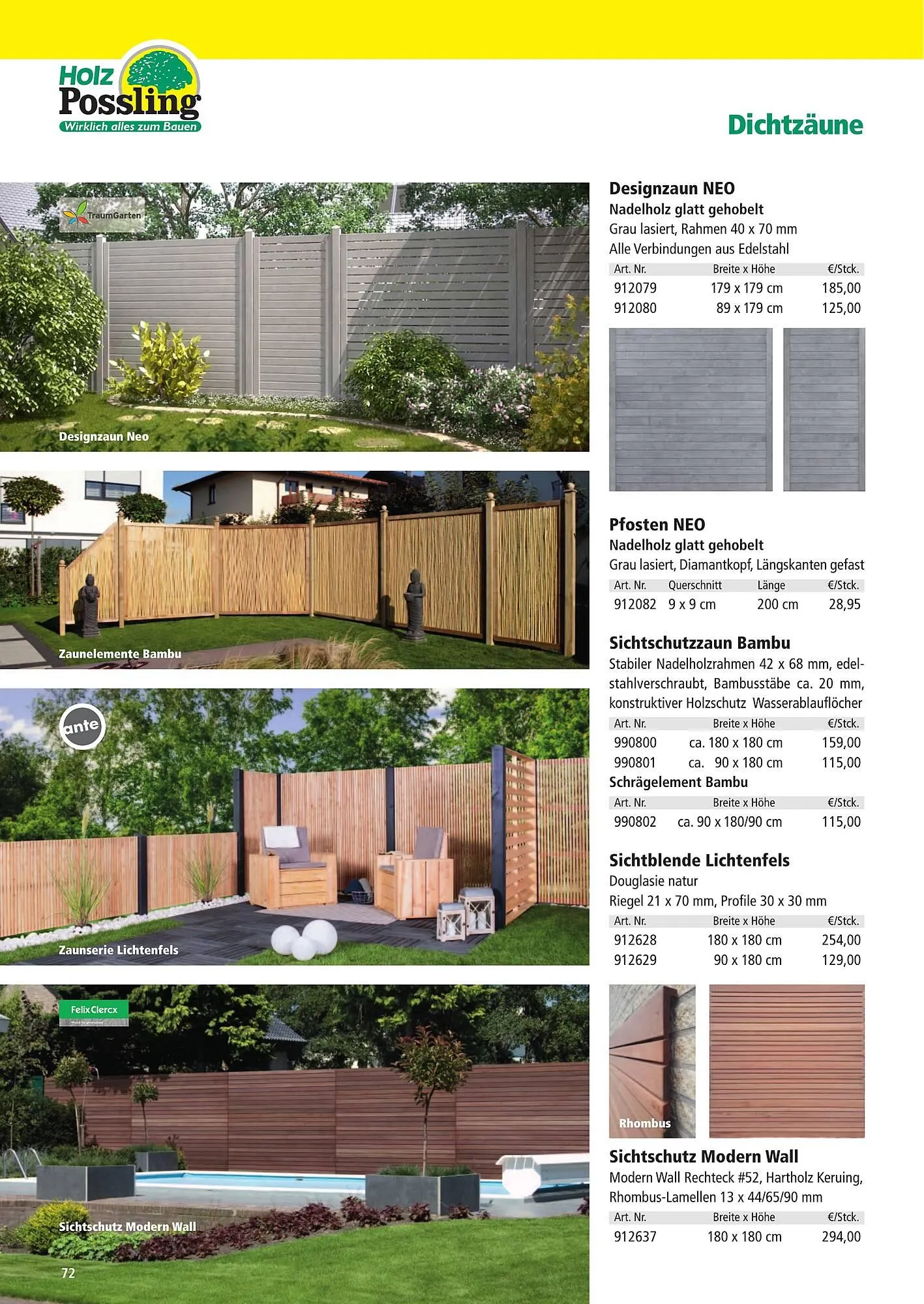 Holz Possling Prospekt von 1. April bis 31. Juli 2026 - Prospekt seite 72